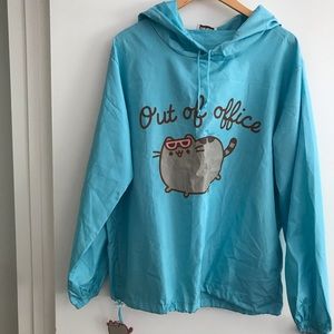 NWT Pusheen box blue windbreaker hoodie